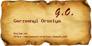 Gerzsenyi Orsolya névjegykártya